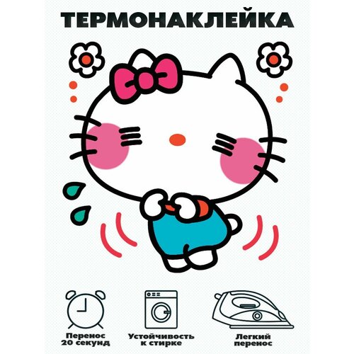 Термонаклейка на одежду япоша Хэллоу Китти