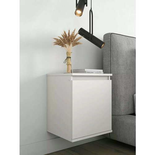 Тумба прикроватная подвесная, настенная полка 40 см