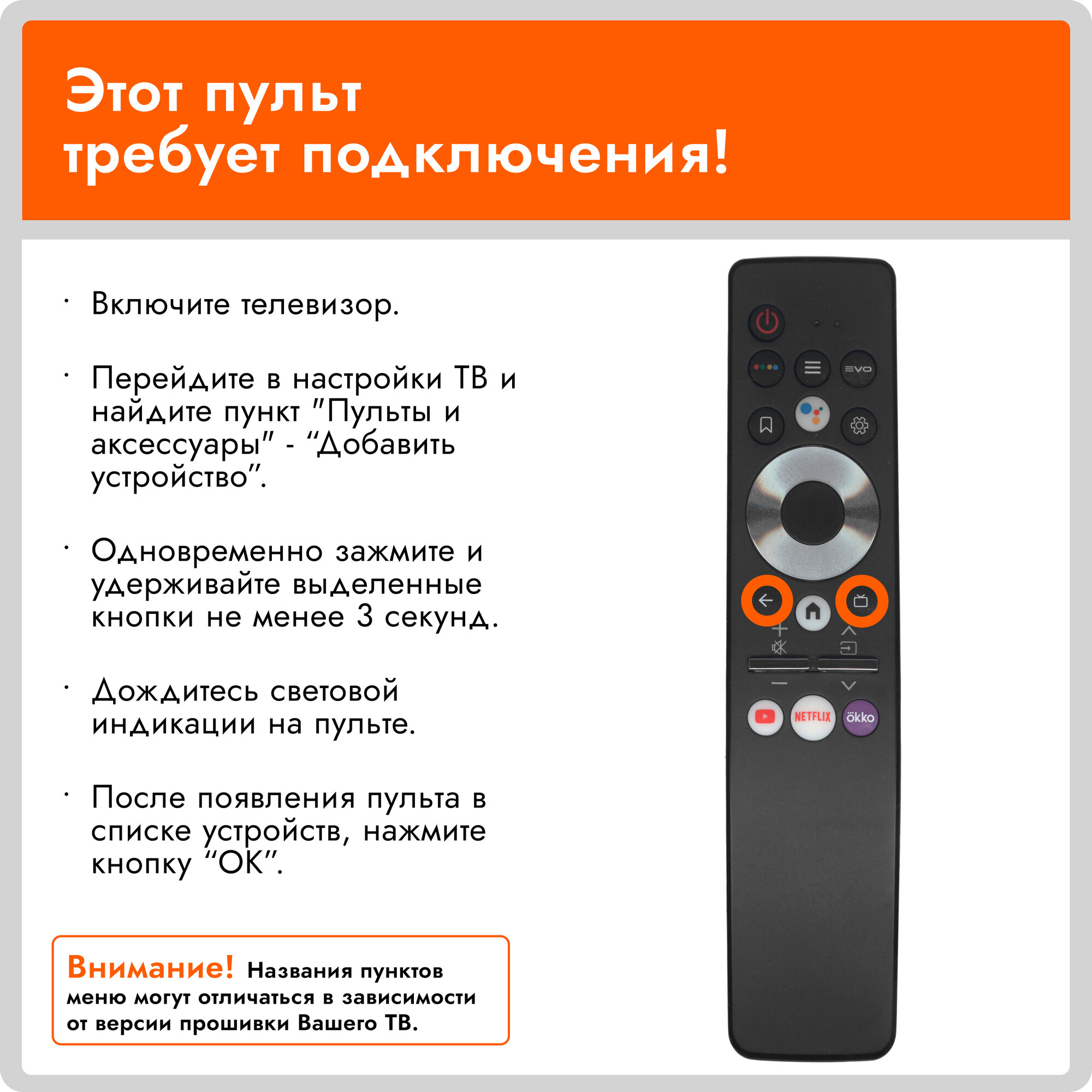 Голосовой пульт Huayu HE-V5(HTR-U29A) для телевизоров Haier / Хайер ! — фото 1