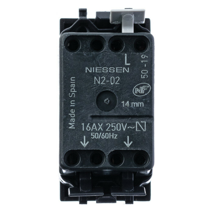 Zenit 2CLA210200N1801 Переключатель одноклавишный 1 модуль (16 А, с возм. подсветки, под рамку, скрытая установка, антрацит) ABB - фото №9