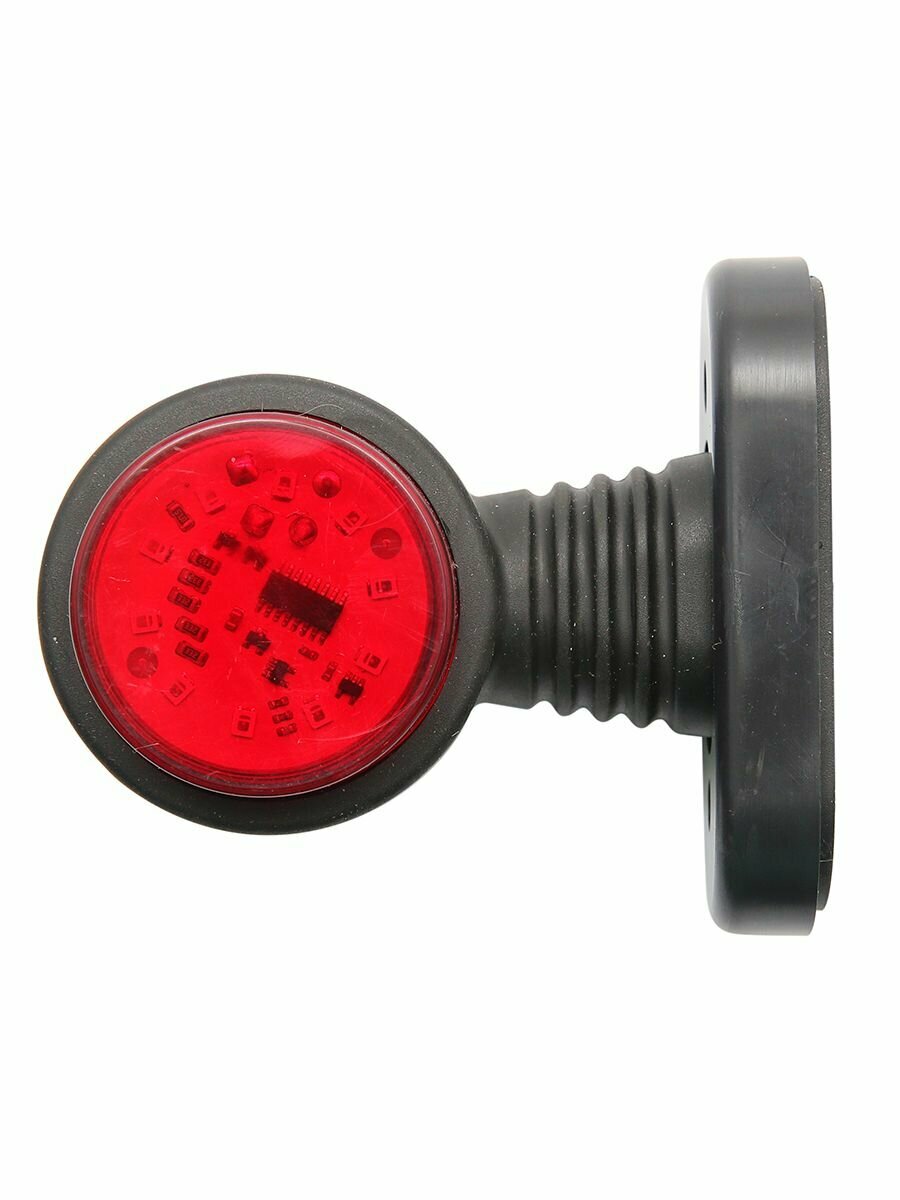 Фонарь габаритов светодиодный 12В/24В ОГ-32 бегущий огонь LED Красно-Белый (новый) обр. св, плоский рассеиватель