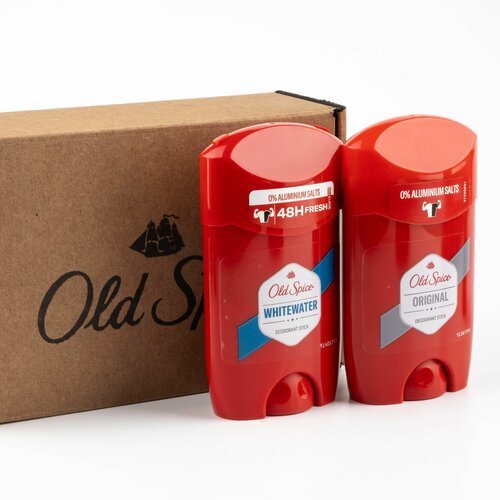 эксклюзивный комплект для мужчин old spice состоит из 2 двух стик дезодорантов wolfthorn 50 ml упакованы в крафтовую коробку подарочный пакет Подарочный набор для мужчин Old Spice. (Original дезодорант-стик 50мл.+ WhiteWater дезодорант-стик 50мл.) упакованы в крафтовую коробку+ подарочный пакет.