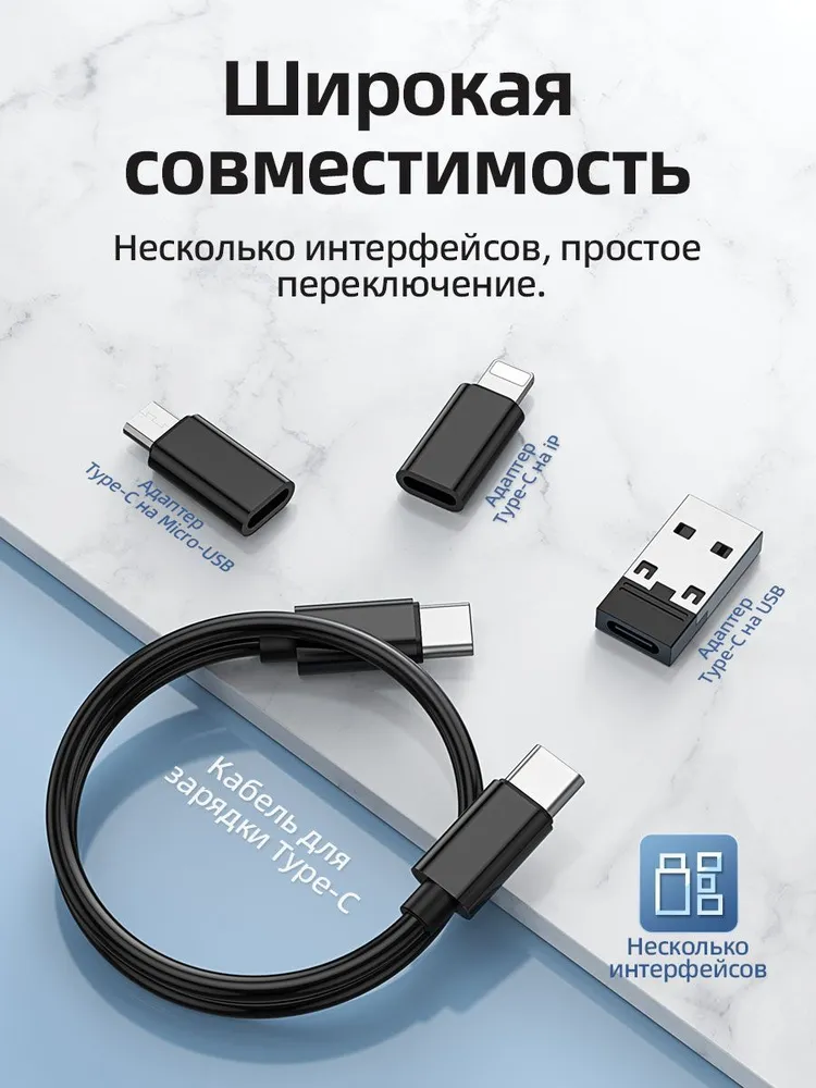 Многофункциональный набор переходников адаптеров 60 Ватт Borofone BU36