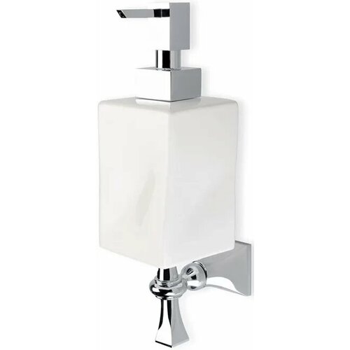 Дозатор для жидкого мыла Stil Haus Prisma PR30(08-BI) настенный, хром/белый