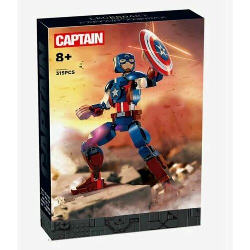 Конструктор Фигурка Капитана Америка, 315 деталей конструктор super heroes набор капитан америка робот 329 деталей