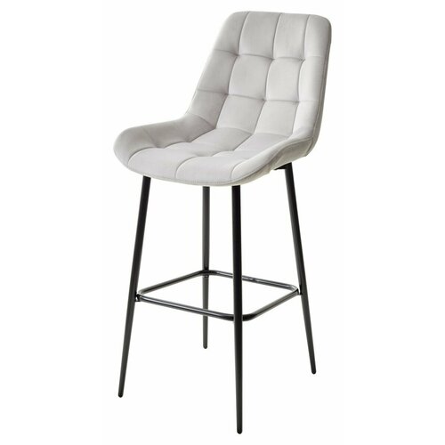 Барный стул хофман цвет H-09 Светло-серый велюр черный каркас М-City 8165₽