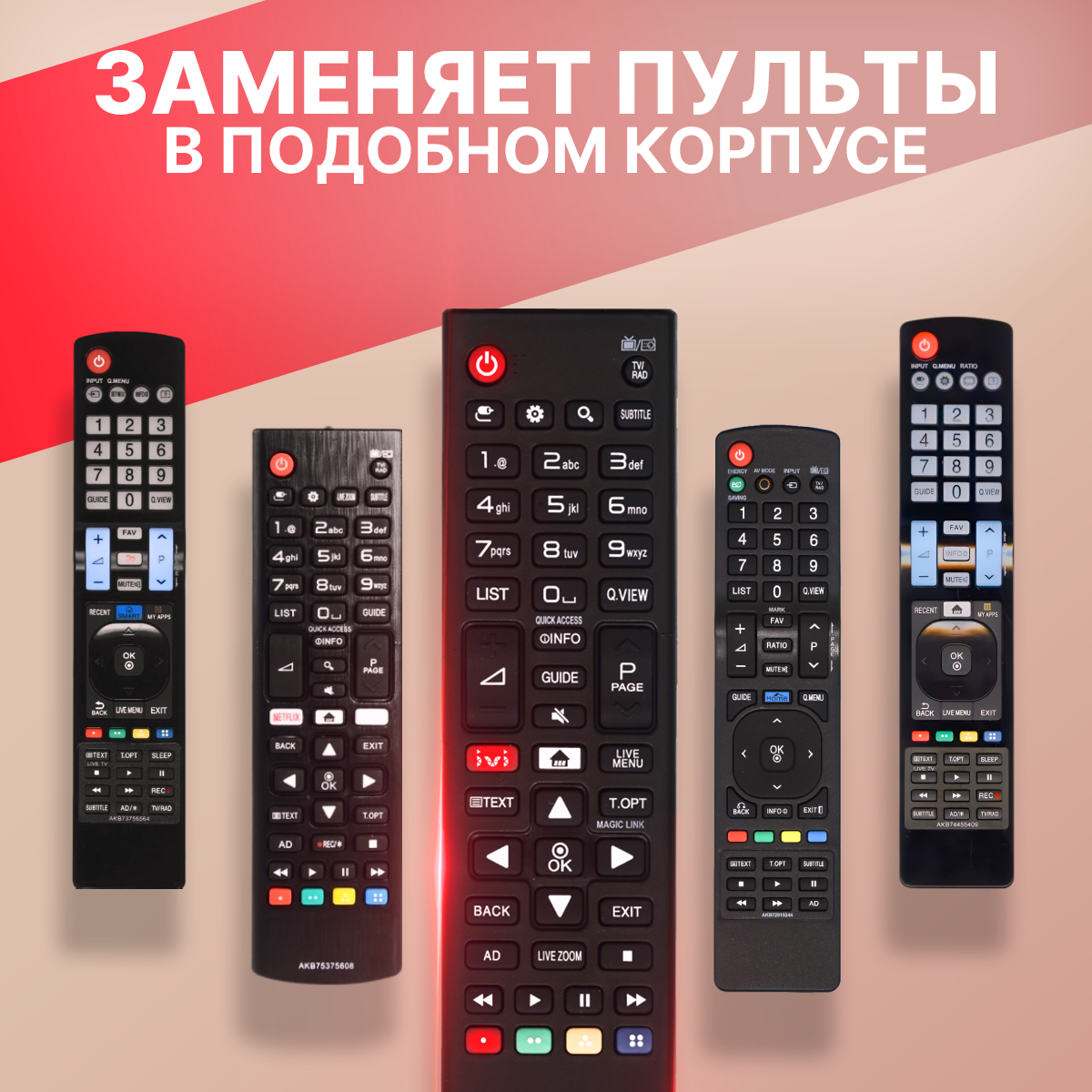 Универсальный пульт ду LG Smart TV для всех телевизоров Элджи Смарт ТВ / ЛЖ / Лджи (LCD, LED TV)