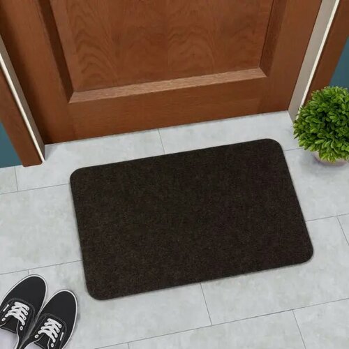 Коврик Флорт Офис 49x80 см полипропилен цвет тёмно-коричневый 699₽