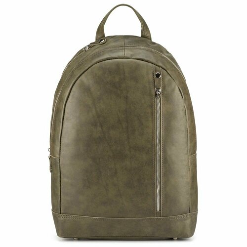 Рюкзак Кожинка, фактура матовая, гладкая, хаки, зеленый