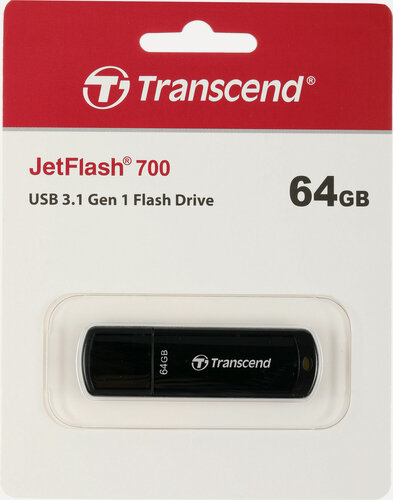 Изображение товара Флешка Transcend "JetFlash 700", защита паролем, USB 3.0, 64ГБ