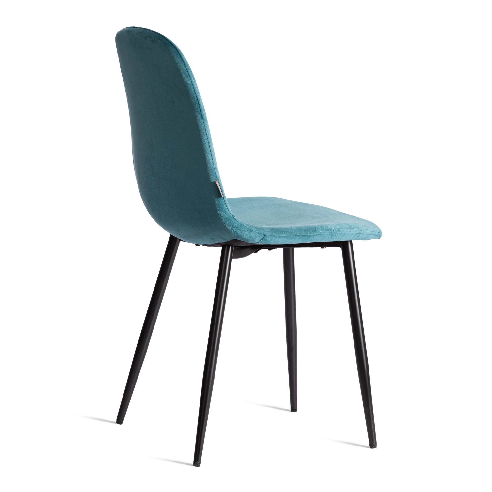 Стул Tetchair BREEZE (mod. JSC-58) / 1 шт. в упаковке Велюр/металл , 44 х 53 х 86 см, light blue (светло-синий) HLR60 / черный