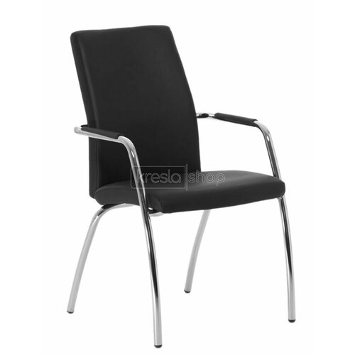 Конференц-кресло Well_Seat Well_seat 4leg Ecotex 3001 black на ножках черная премиум экокожа 29150₽