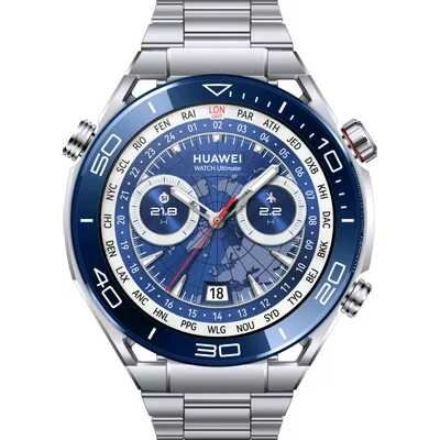 Смарт часы Watch Ultimate CLB-B19 55020AGQ Экран 1.5" 466x466 Amoled, Bluetooth v5.2, совместимость Android, iOS, цвет: корпус серебристый, ремешок серебристый, 76 гр, 55020AGQ