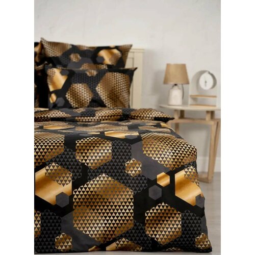 Постельное белье 2 спальное Евро простыня TOP_T поли сатин Ивановский текстиль