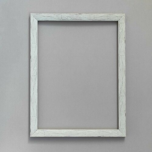 Багетная рама для картин (BR2nb) 50x60 см, цвет: белая сосна, без стекла и задника