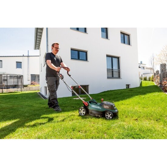 Газонокосилка аккумуляторная Metabo RM 36-18 LTX BL 36, 2х5.2 Ач + ЗУ (T0525) — фото 1