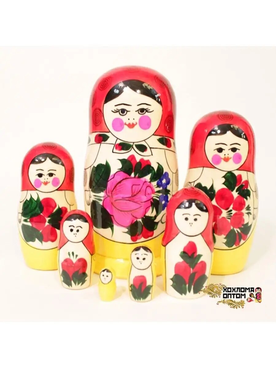 Матрешка 7 кукольная Хохлома LHM10103 — фото 1
