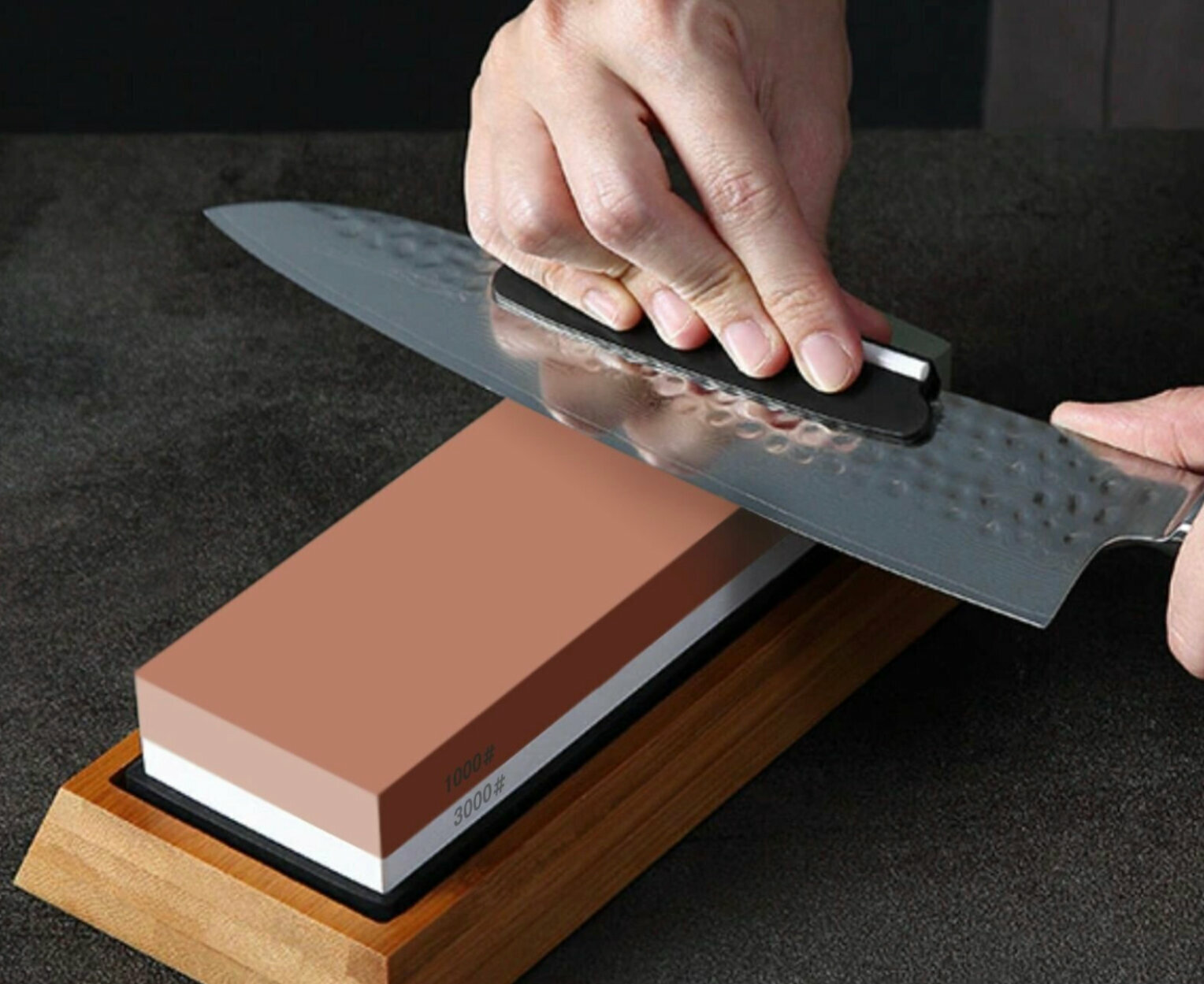 Картинки Выставитель (держатель) угла заточки с керамическими накладками для заточки ножей на точильных камнях