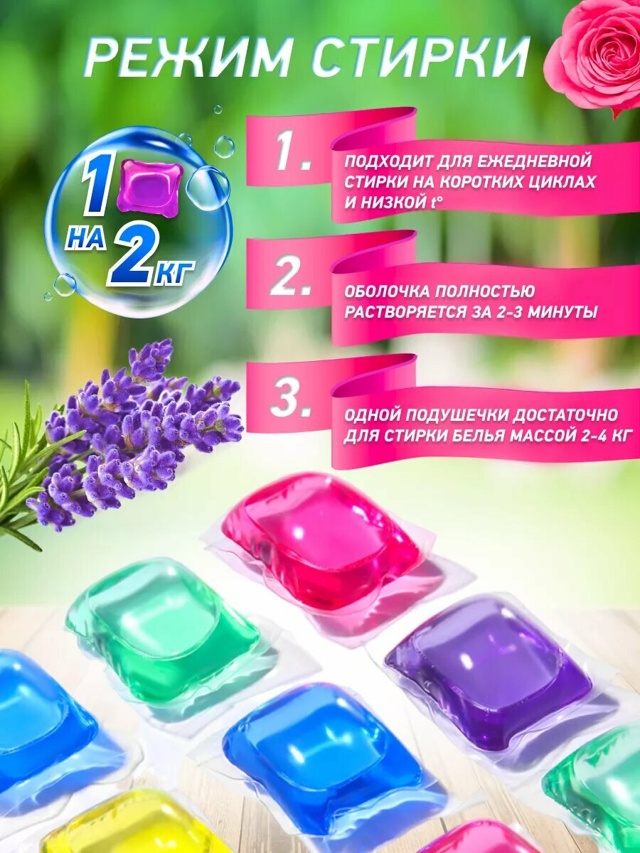 Капсулы для стирки белья белого и цветного 5 в 1 — фото 1