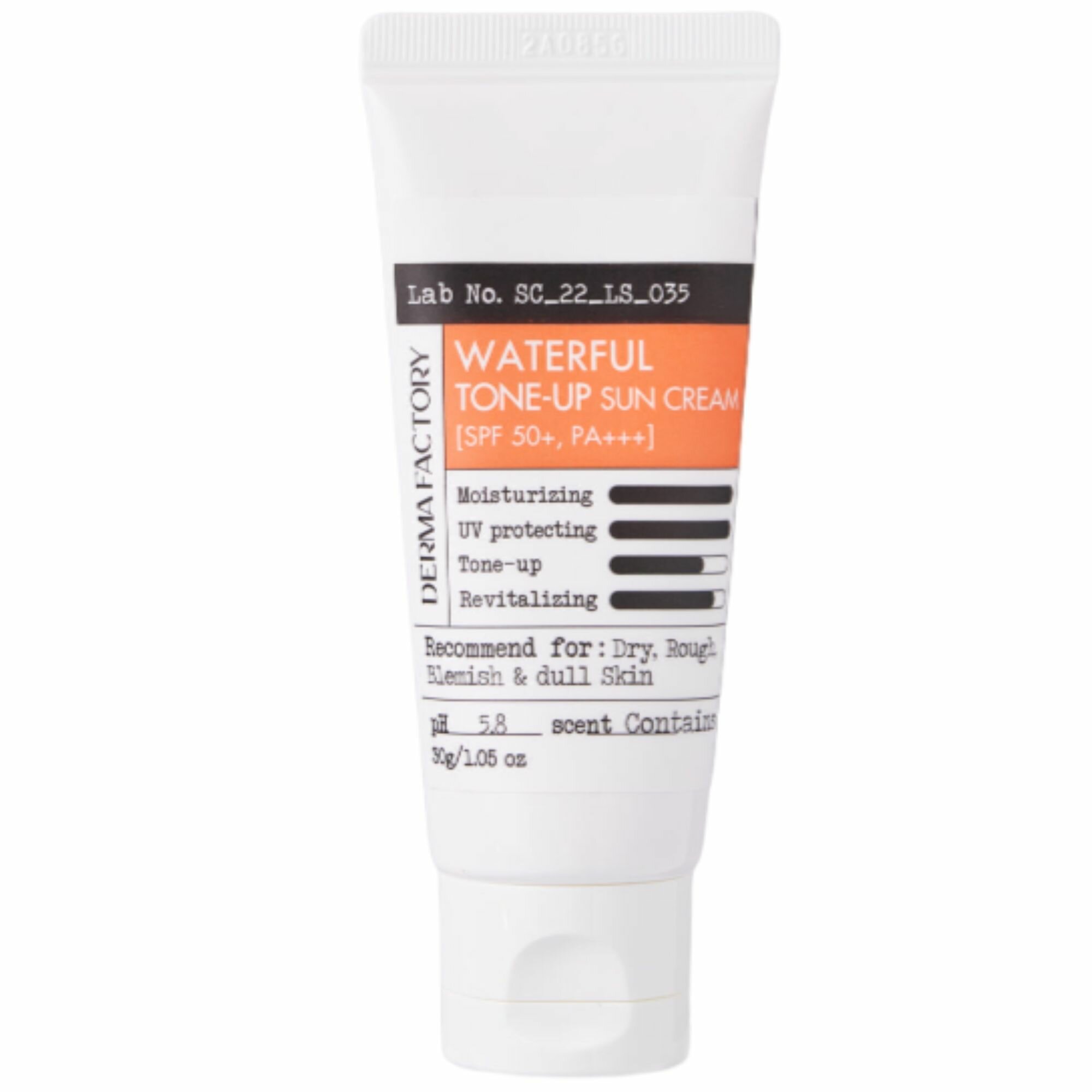 Derma Factory Крем солнцезащитный увлажняющий - Waterful tone-up sun cream SPF 50+ PA+++, 30мл