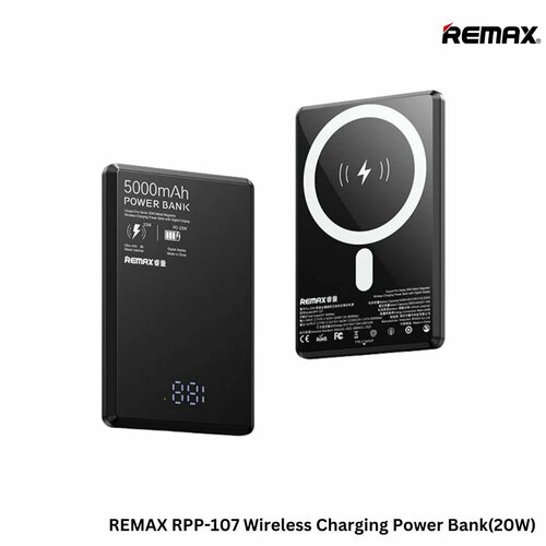 Повербанк powerbank Remax RPP-107 5000 mAh MagSafe15W Type-C20W bluegreyblack 262000₽