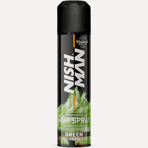 Изображение товара Цветной спрей для волос NISHMAN HAIR COLORING MECH SPRAY - GREEN (зеленый), 150 мл