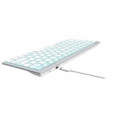 Клавиатура A4Tech Fstyler FX61 белый/синий (fx61 white) - фото №4