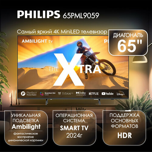 Philips 65PML9019, MiniLED, 4K UHD, Titan OS, Ambilight