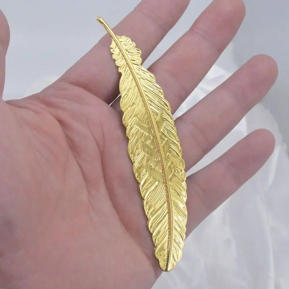 Металлическая ретро закладка, golden