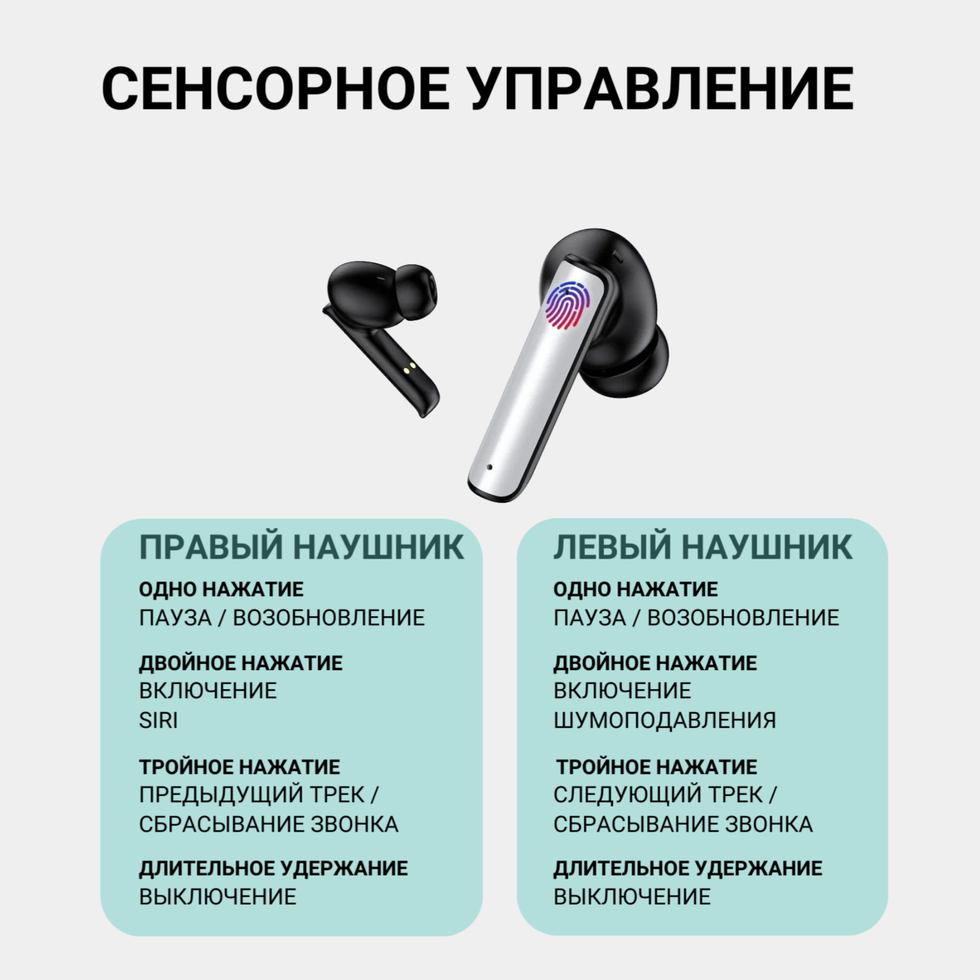 Наушники беспроводные PJD P60Pro Игровые/Спортивные/Активное шумоподавление/белый