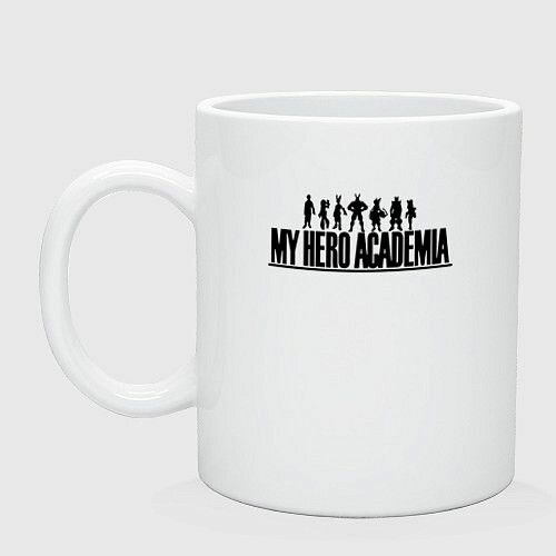 My Hero Academia лого с героями Керамическая кружка