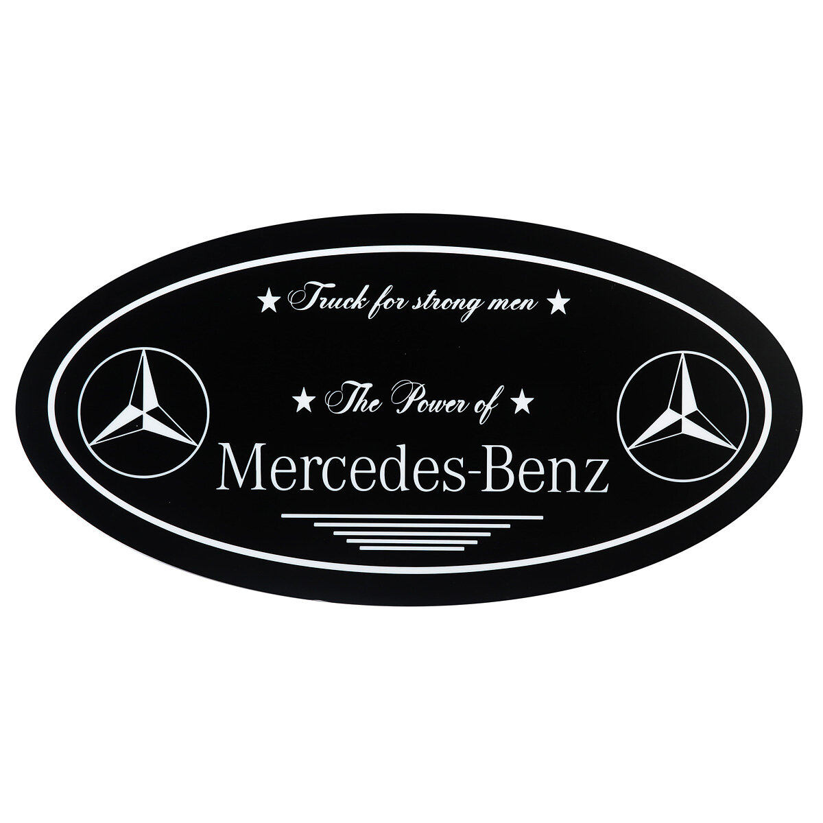 Светящаяся табличка в Спальник грузовика MERCEDES (новый лого) 24В 600*300 (12059)