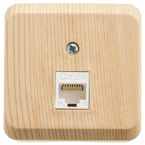 фото Розетка systeme electric этюд компьютерная rj45 кат.5е, сосна, россия