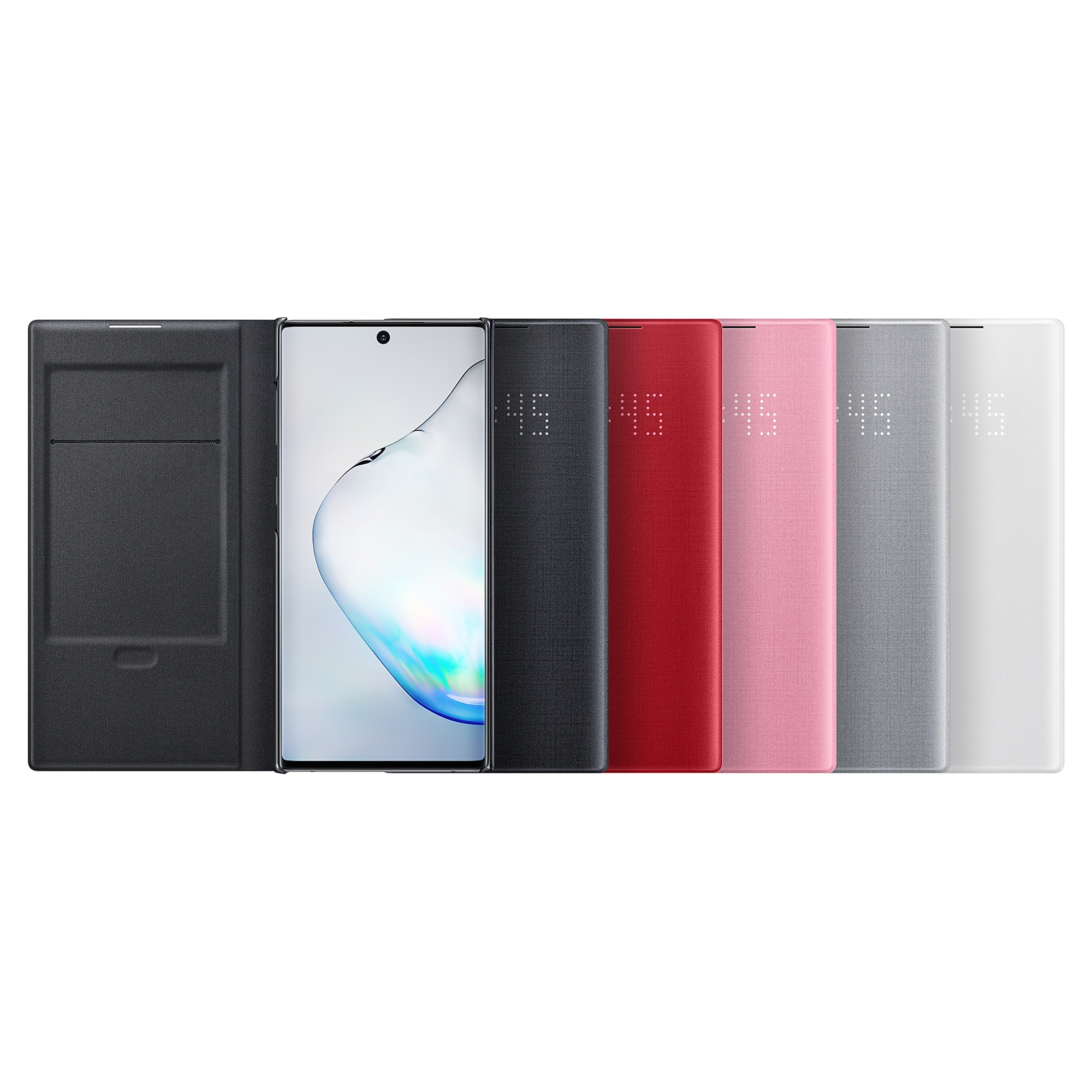 Чехол (флип-кейс) SAMSUNG LED View Cover, для Samsung Galaxy Note 10, черный [ef-nn970pbegru] - фото №5