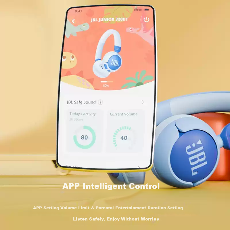JBL JR320BT Kids Headphones Wireless Over Ear Student Study Online Course Listening Music Purple — фото 1