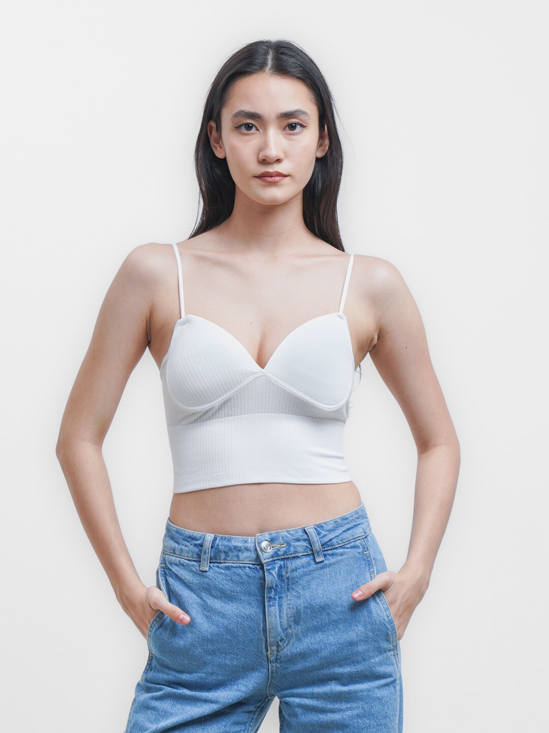 Кроп-топ Топ, 1 шт., размер Standart, белый — фото 1