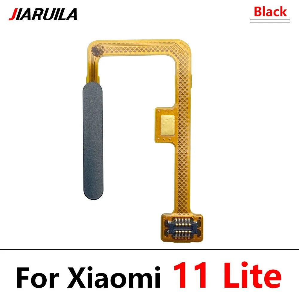 Сканер отпечатков пальцев для Xiaomi Mi 11 10T Lite 10t Pro ID Главная Кнопка отпечаток пальца Меню Возврат Ключ распознавание сенсора гибкий кабель, 11 Lite Black