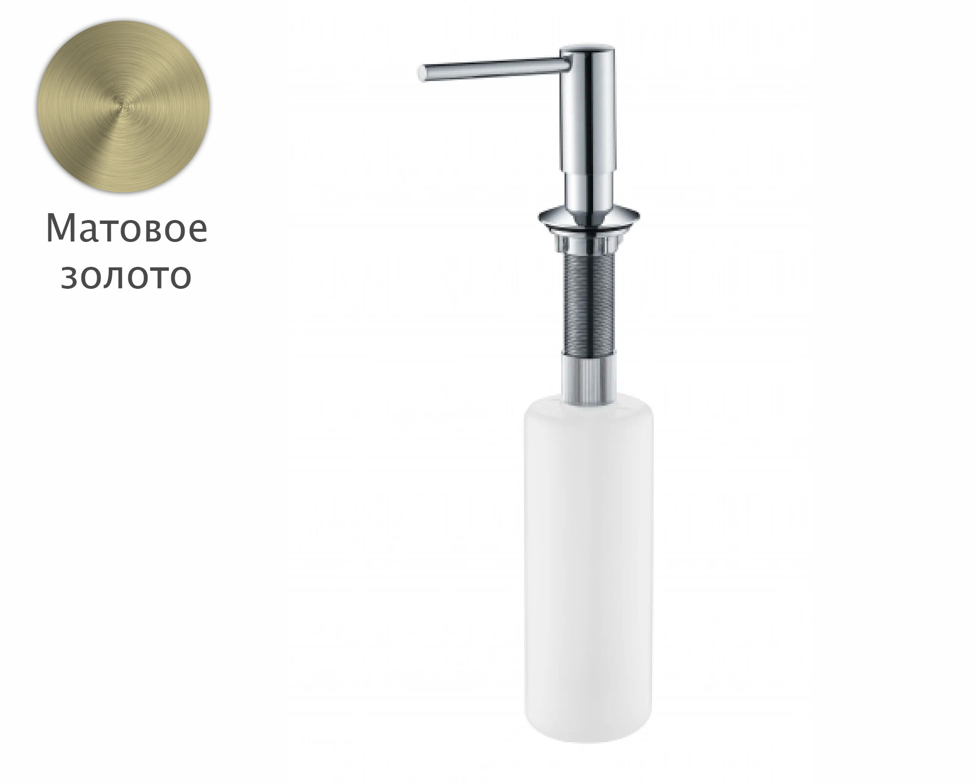 Дозатор для мыла Grocenberg AC0032MG, материал латунь, встраиваемый — фото 1