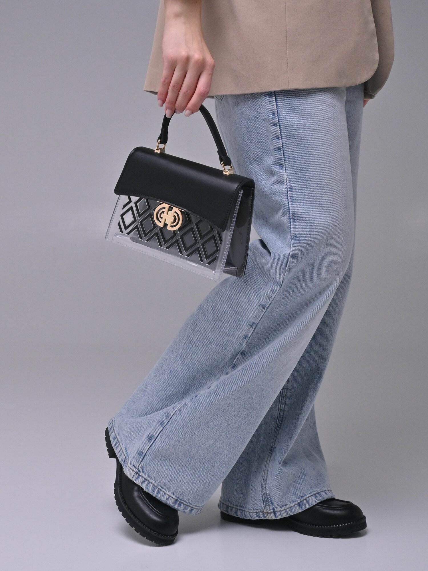 Сумка тоут Daniele Patrici, черный/золотистый — фото 1