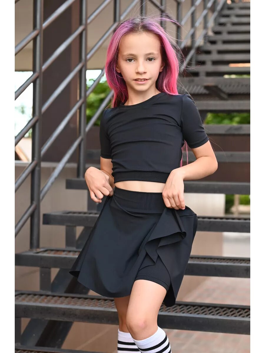 Юбка-шорты KseniaESM_fitwear размер 9-10 черный