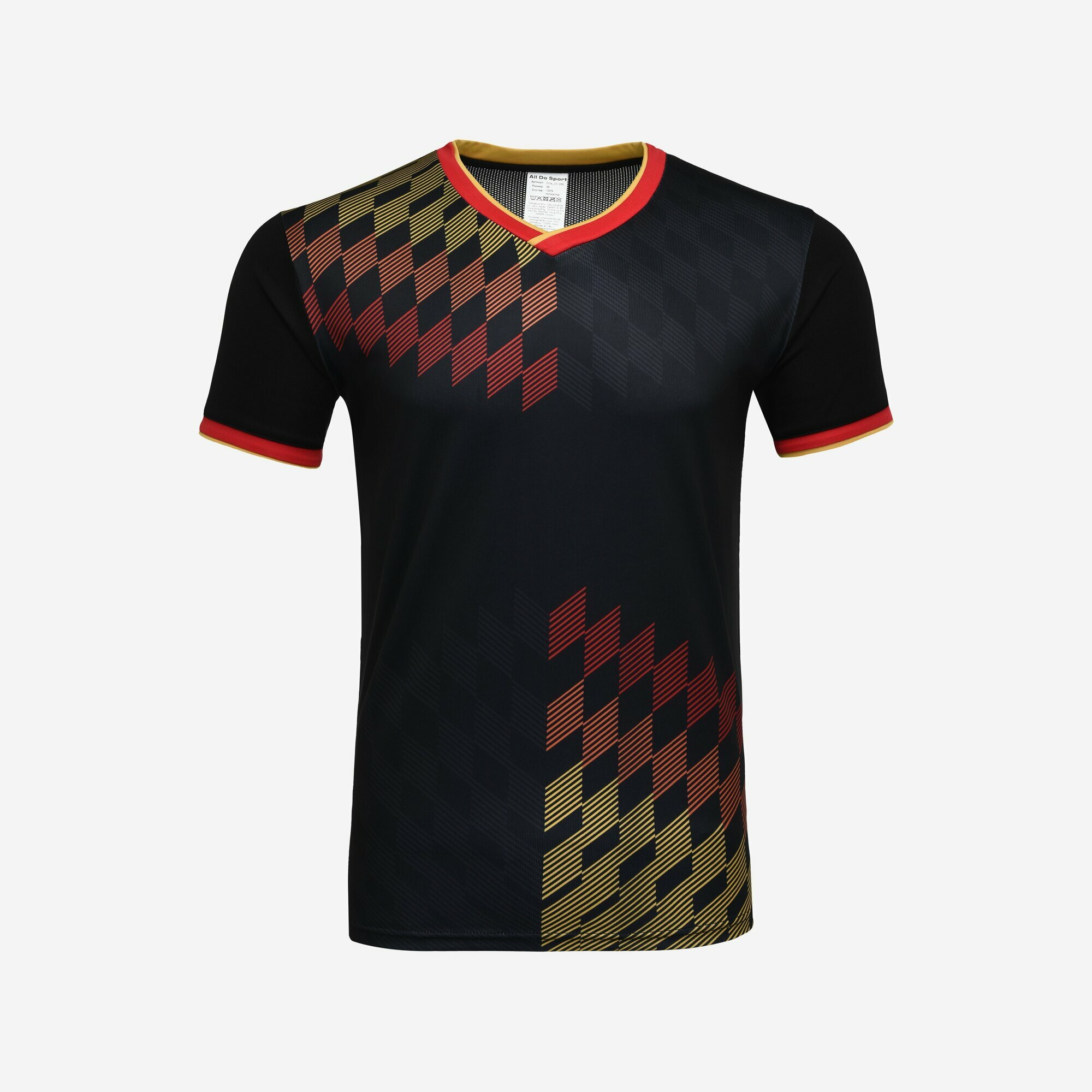 Футболка спортивная ADS ALL DO SPORT размер L черный/красный