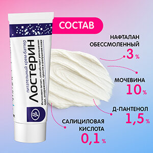 Питательный крем-баттер Лостерин при хронических кожных заболеваниях 75мл