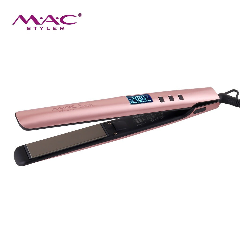 Профессиональный утюжок, выпрямитель для волос MAC Styler MC-5533 , с LCD дисплеем Pink