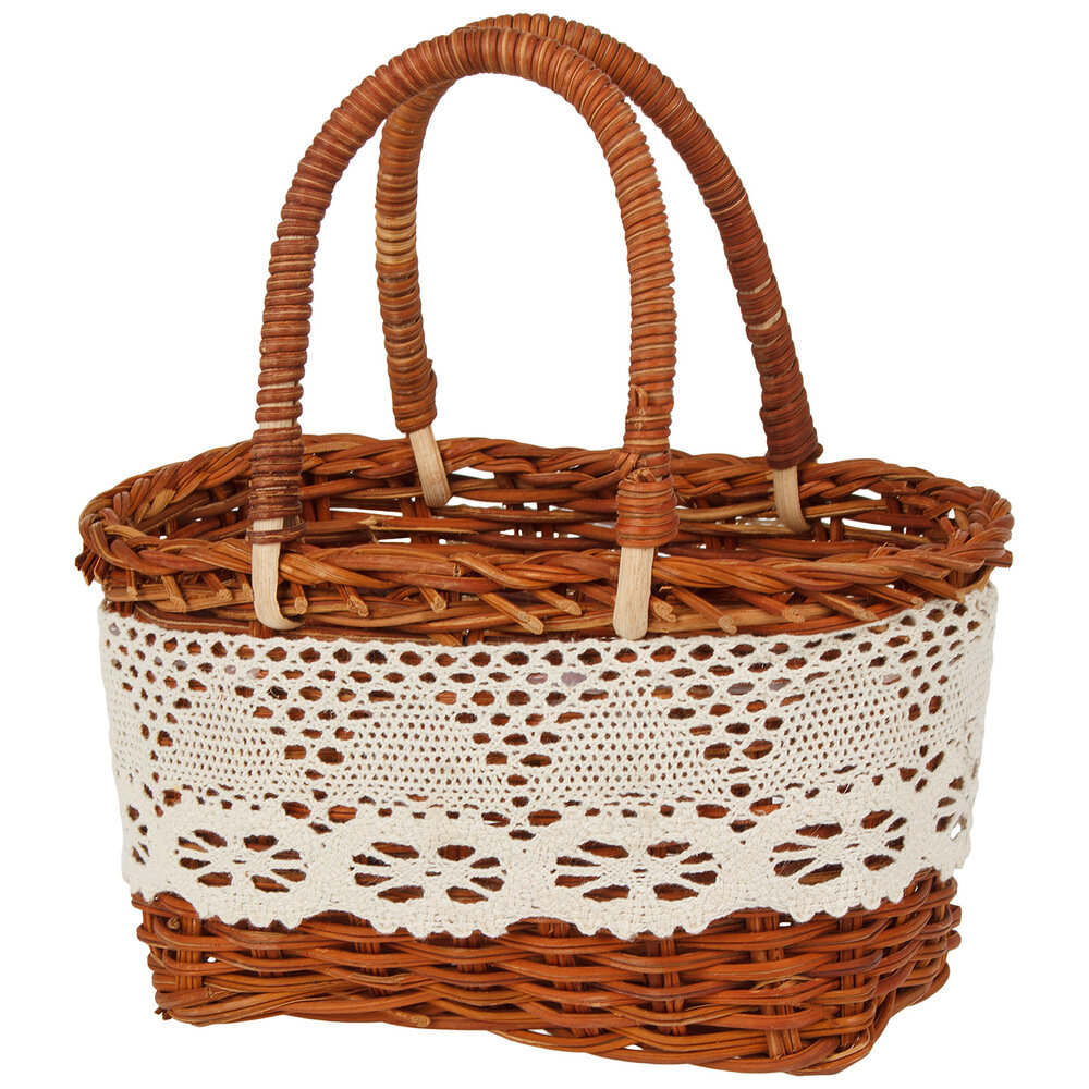 Корзина плетеная (ротанг) 20x135xH10/19 см lepestok.moscow Коричневый