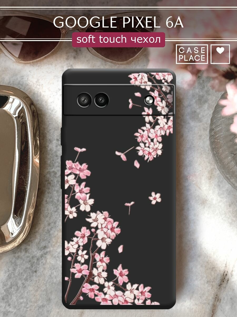 Чехол на Google Pixel 6A / Гугл Пиксель 6А с принтом "Ветви сакуры 5"