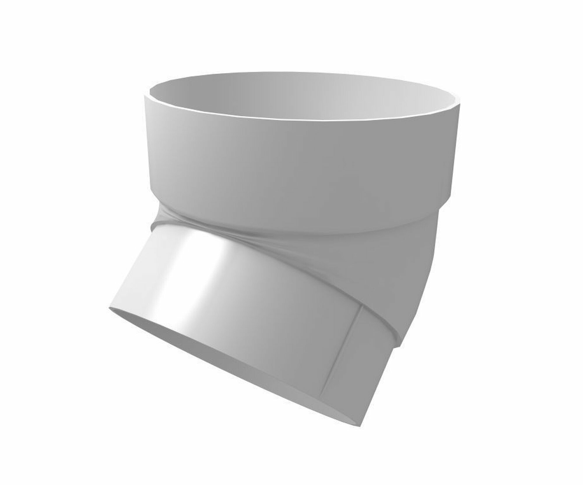 Колено трубы Grand Line для водостока 45 градусов ПВХ белое (RAL 9003)