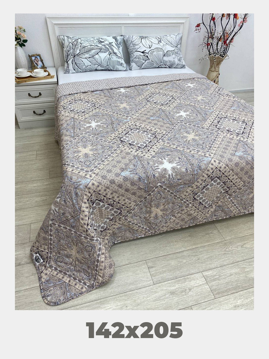 Kerimov GROUP покрывало 1.5 спальное на кровать 140х200 хлопок