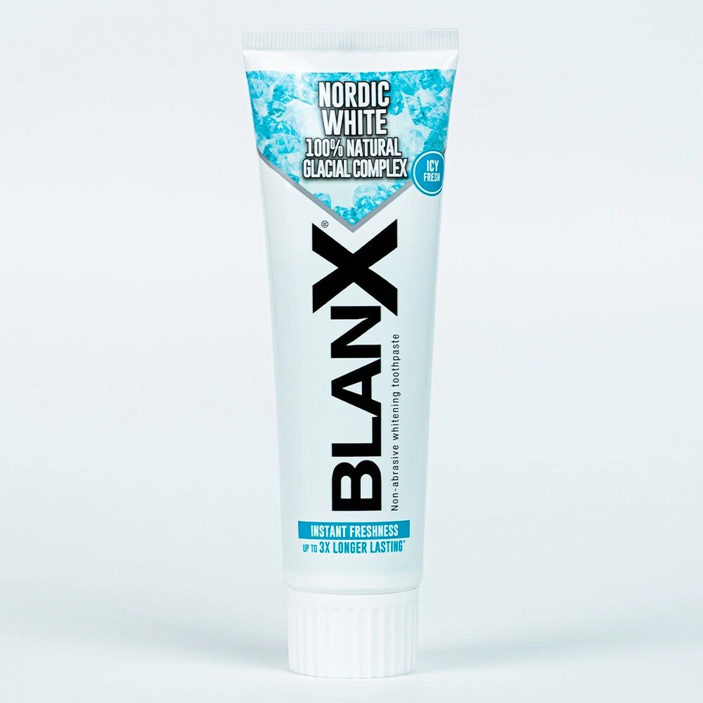 Зубная паста отбеливающая неабразивная Blanx Nordic White, 75 мл — фото 1