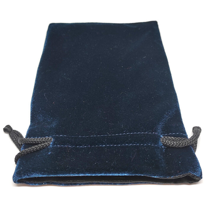 Мешочек для хранения "Макси", темно-бирюзовый с черной подкладкой, бархат, 12 на 18,5 см