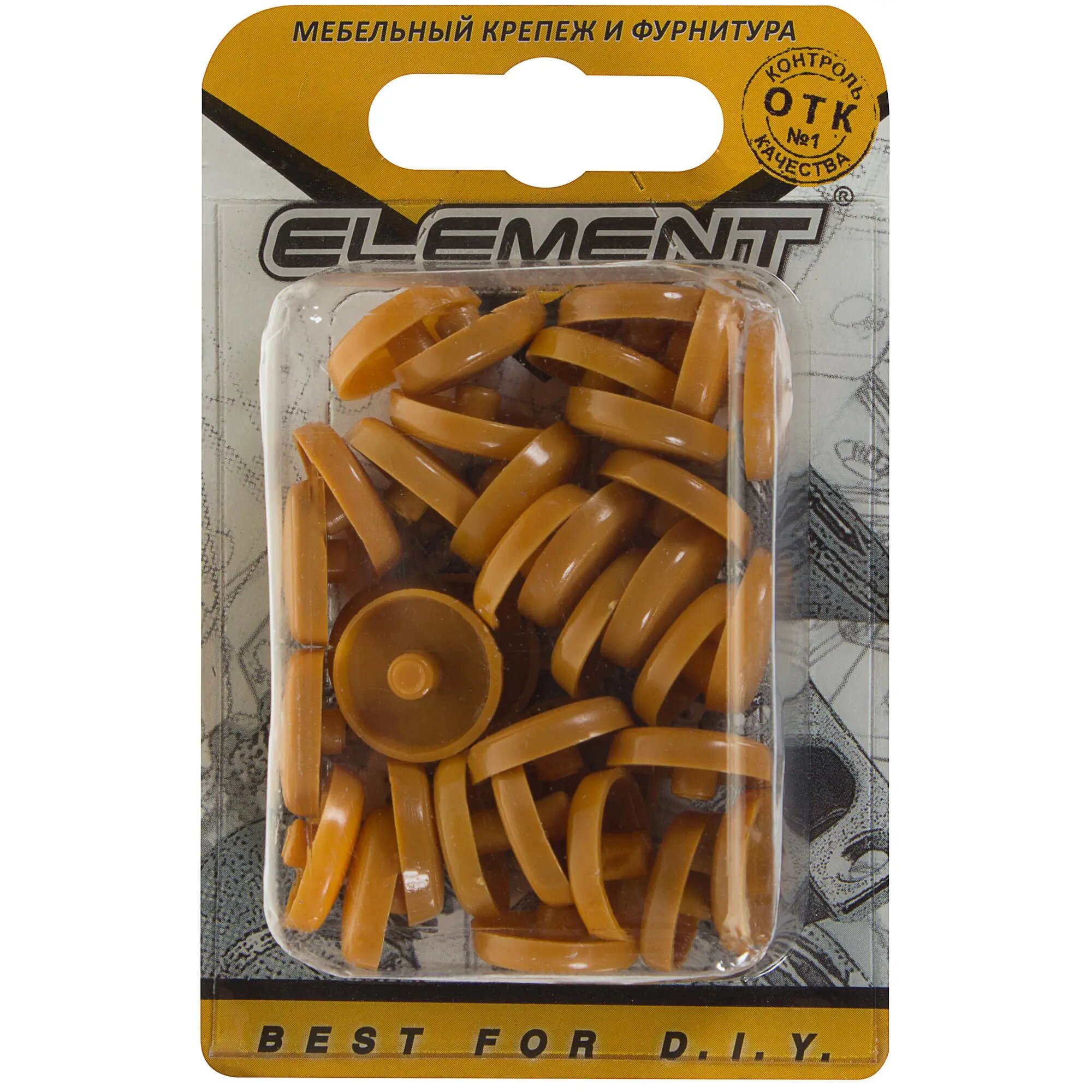 фото Заглушки рамного дюбеля Element 15 мм пластик цвет вишня, 35 шт. 12637105